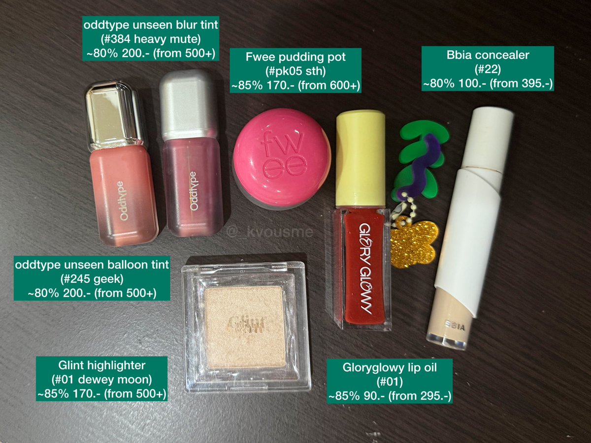 _kvousme's tweet photo. ส่งต่อเครื่องสำอางค่า💝

oddtype lip tint 
fwee pudding pot
bbia concealer
gloryglowy lip oil
glint highlighter

📮ค่าส่ง 30.- 2 ชิ้น ส่งฟรี

#คสอมือสอง #คสอพร้อมส่ง #ส่งต่อคสอ #ส่งต่อลิป #ลิปออย #ส่งต่อลิปสติก #ส่งต่อเครื่องสําอางมือสอง #ส่งต่อเครื่องสำอาง #ส่งต่อเครื่องสำอางค์ https://t.co/cH69FaFa7M