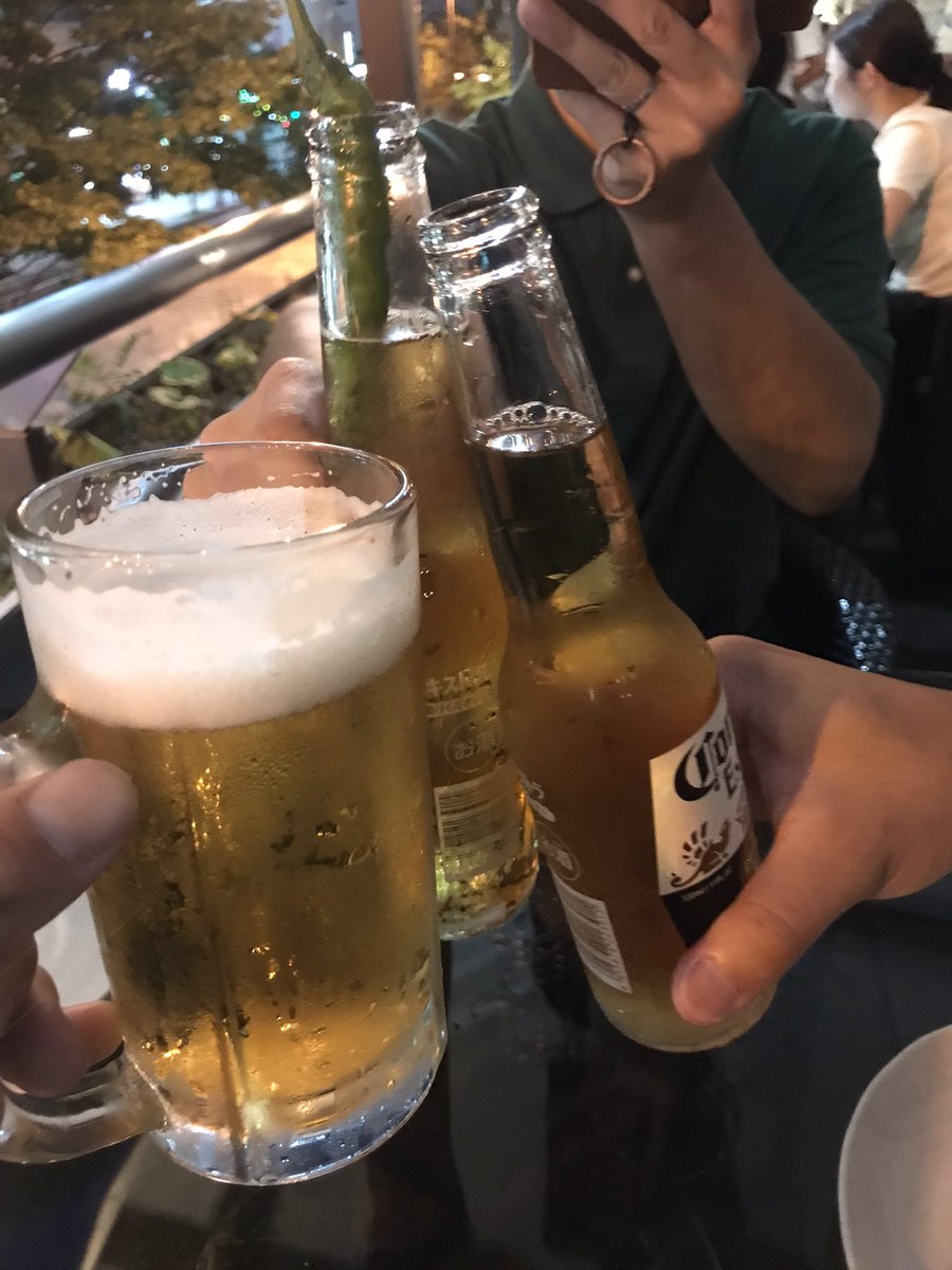 〇次会からの久しぶりすぎるビアガーデン〜🍻