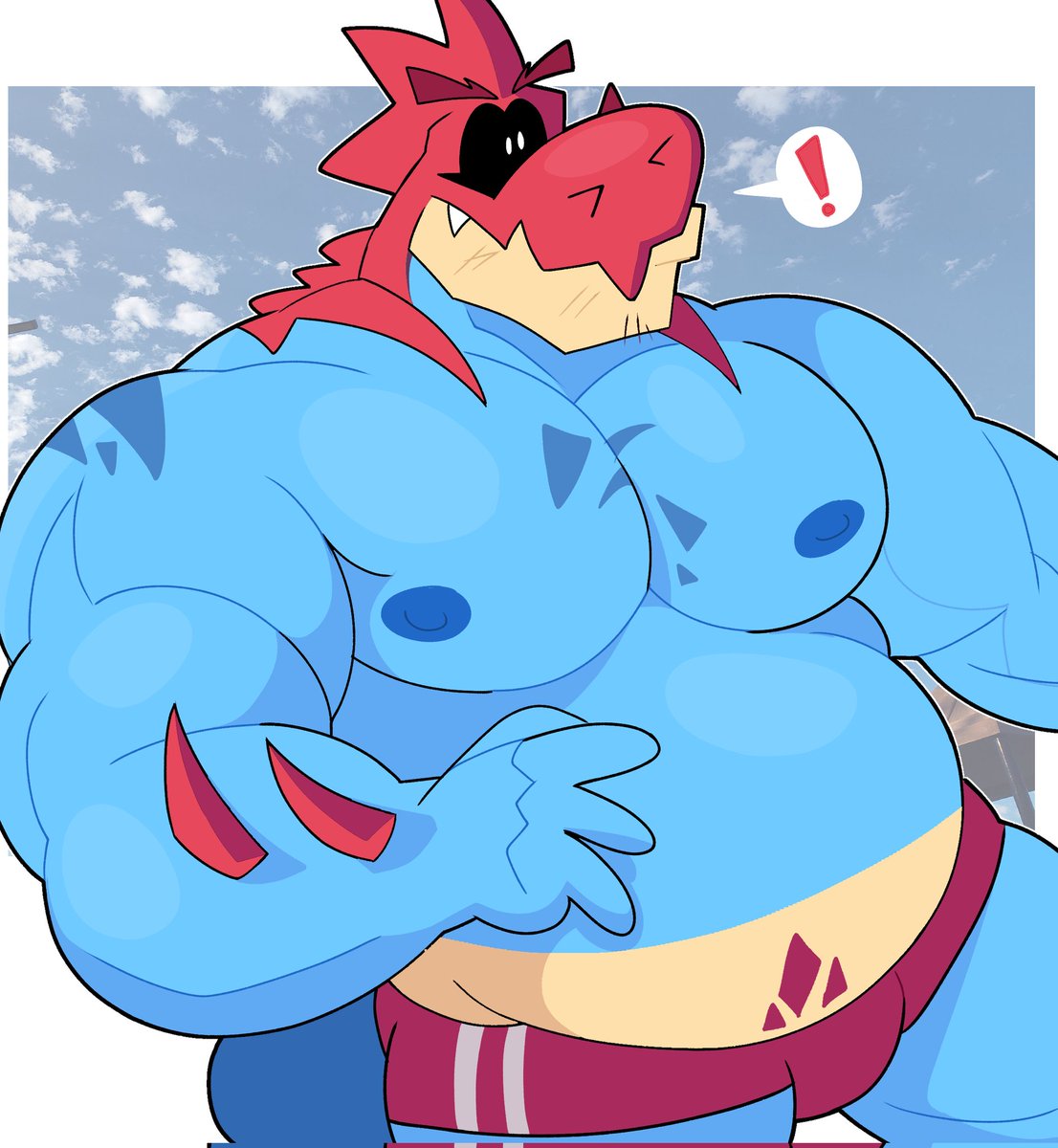 feraligatr that i drew bcs i remembered the description of the mega design