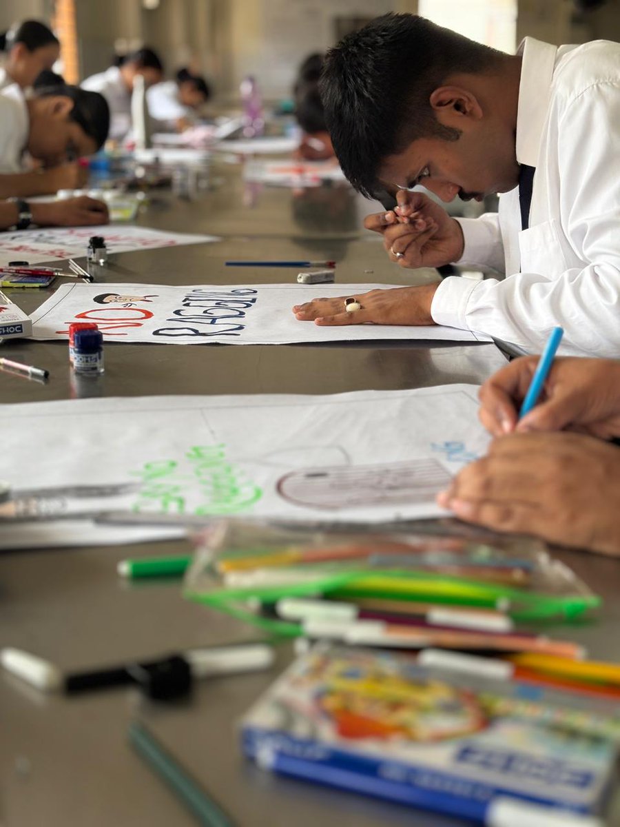 Creativity with a Cause ✨ | IHM Lucknow students showcased their talent in a Poster Making Competition during Anti-Ragging Week, spreading the message of respect, unity, and a ragging-free campus. 🚫🎨 #AntiRaggingWeek #IhmLucknow #SayNoToRagging #RespectAll #StudentCreativity