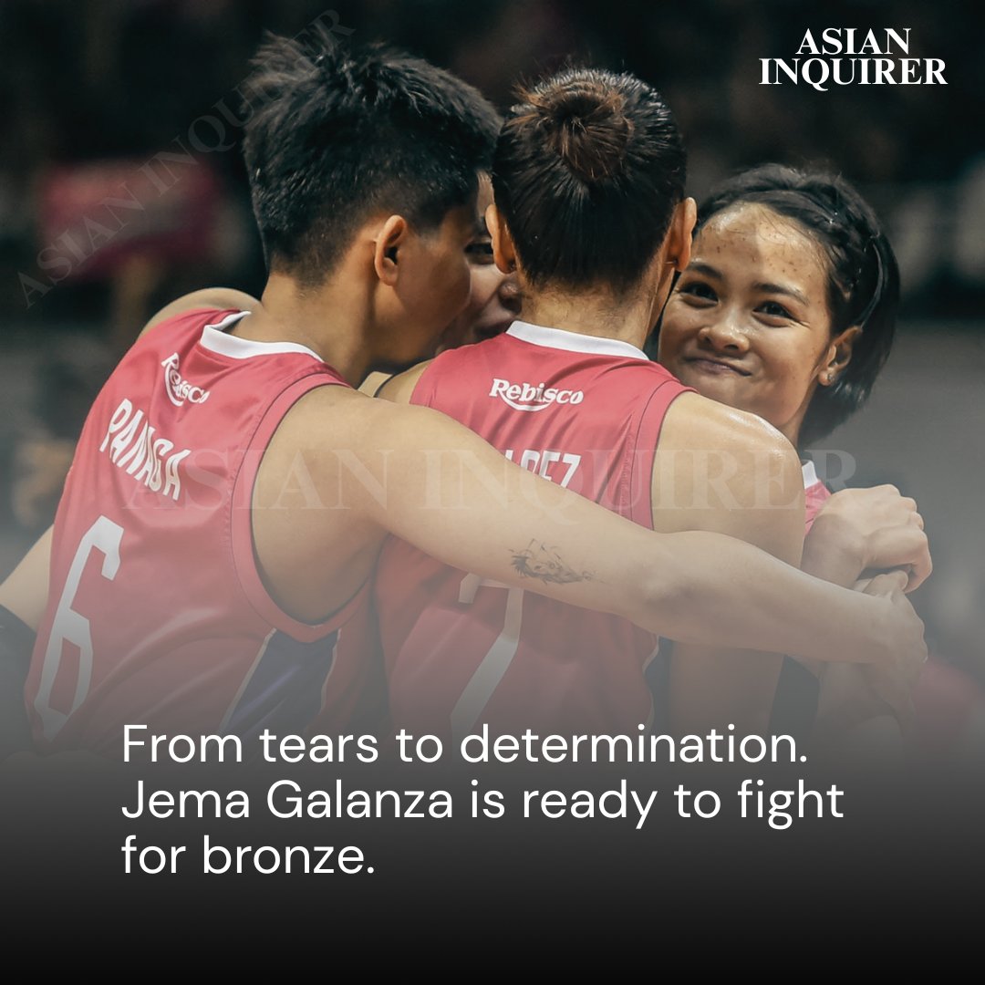 hhisona's tweet image. After Creamline’s semifinal loss to PLDT, Jema Galanza was seen in tears—but with bronze on the line vs. Cignal, she’s ready to turn heartbreak into fuel. #JemaGalanza #Creamline #PVL2025 #VolleyballPhilippines