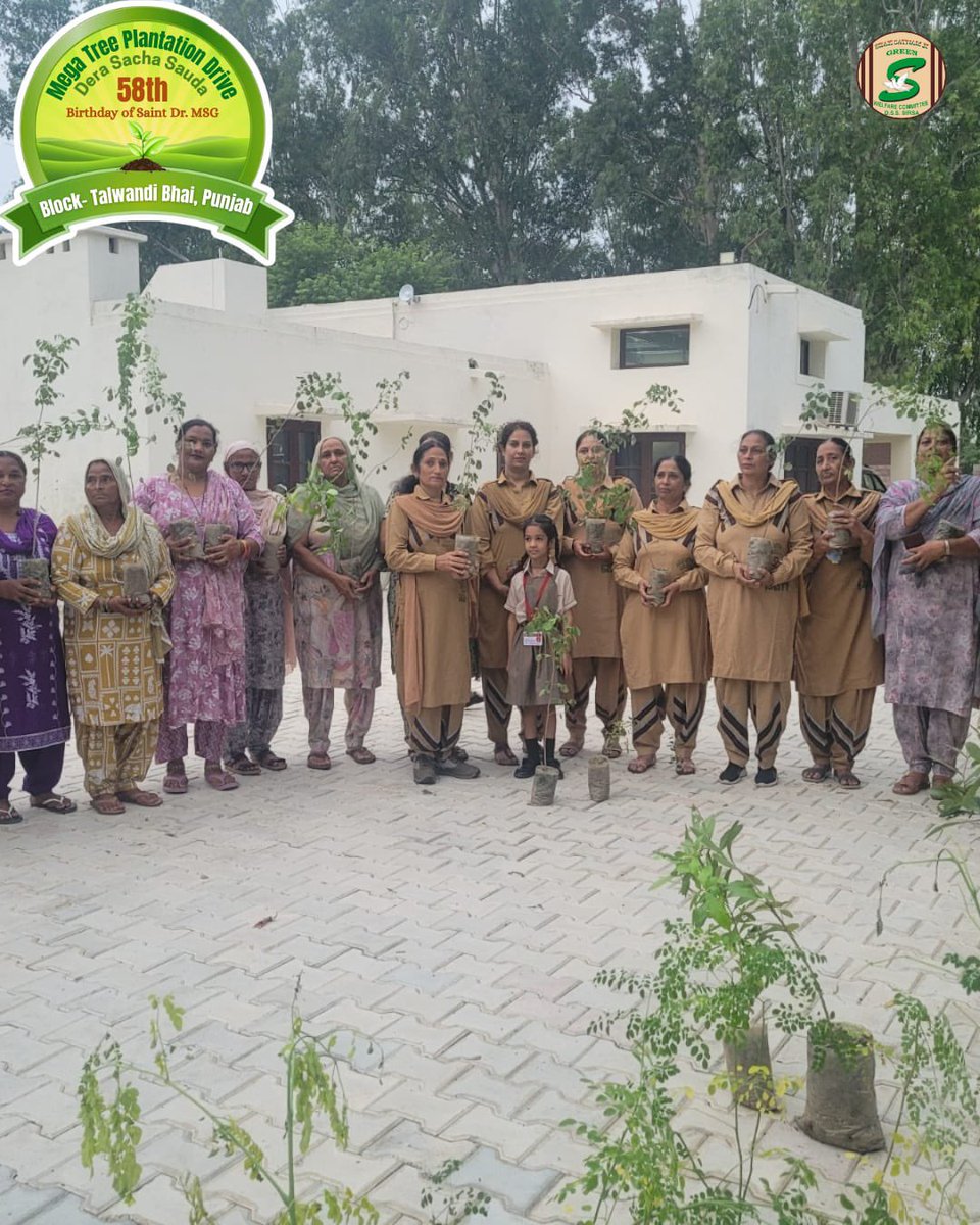 GreenSwelfares's tweet photo. A healthy environment is the foundation of a healthy future.
Guided by the sacred vision of Saint Dr. MSG, millions across regions planted trees — a heartfelt gift to the Earth and a step towards reversing climate change.
Grand. Green. Glorious—The MSG Bhandara celebrations.

 #GoGreen #MSGBhandara #MegaTreePlantationDrive #TalwandiBhai #RamRahim