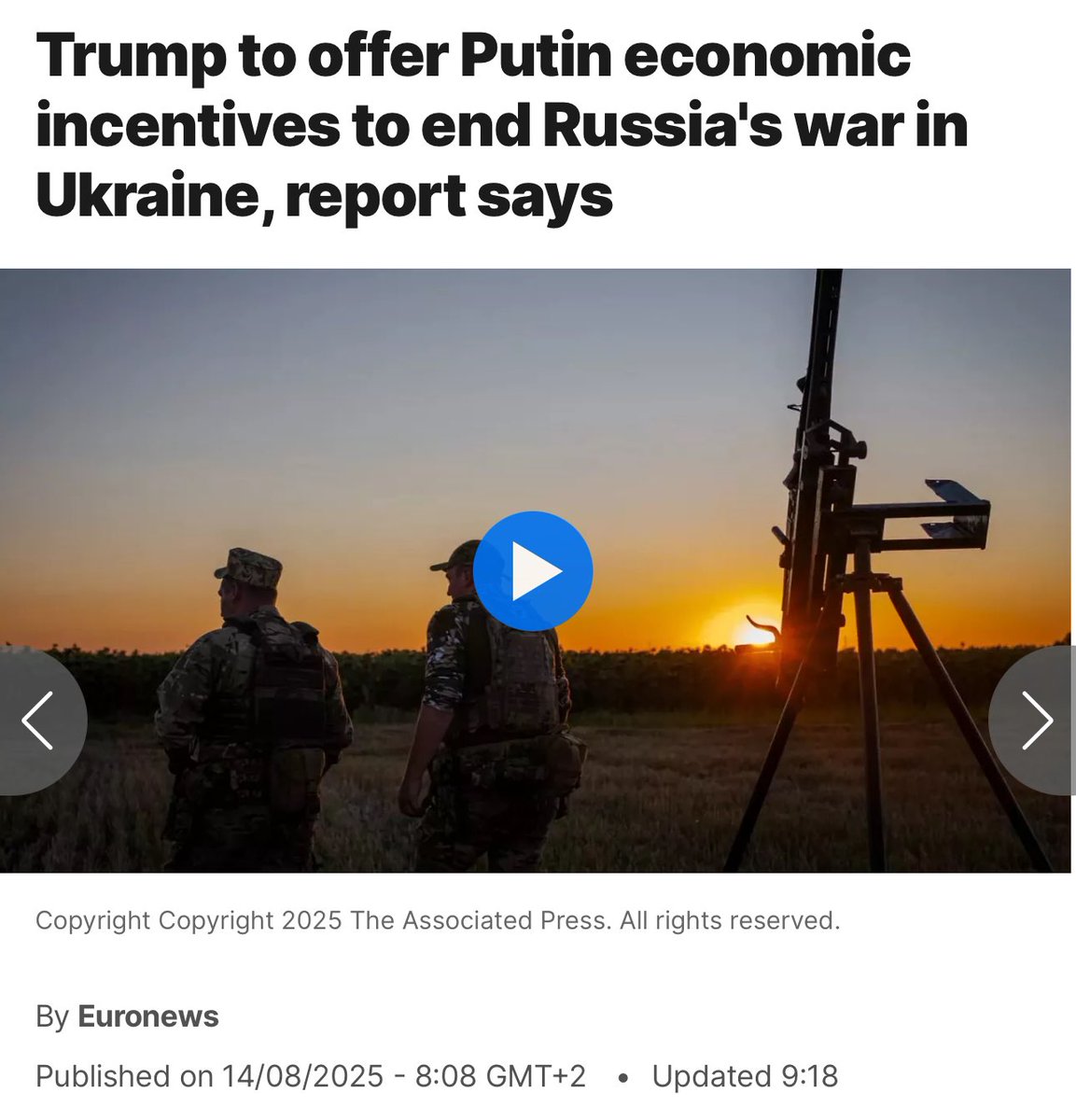 Trump and Witkoff continue to fundamentally misunderstand Putin. He seeks to destroy Ukraine because he sees this as a historical war — an existential, imperial mission — not as a matter of practical economics.

Trump seems to assume that most world leaders, including Putin, are