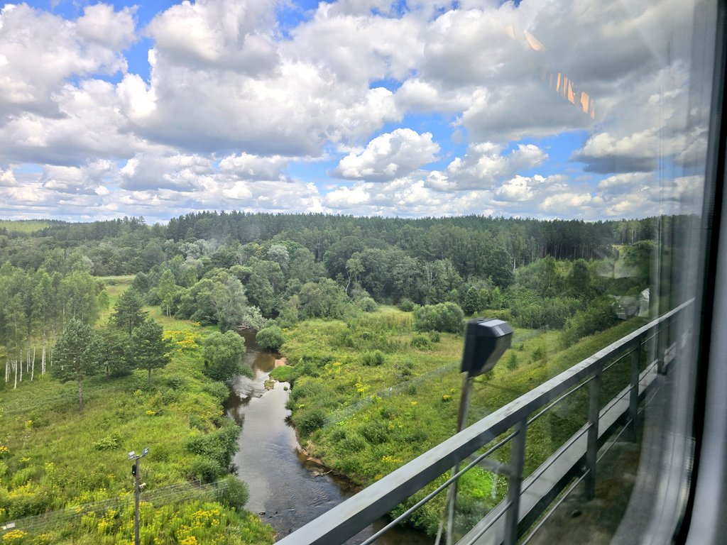 nonstopeurotrip's tweet photo. From #Riga ๐ฑ๐ป to #Valga ๐ช๐ช we stay on the same train, but the crew change from a Lithuanian one to a Latvian one... The WiFi also stops working but at least the food is still on sale - I got a chicken panini for lunch ๐๐ #PL2FI #NonstopEurotrip https://t.co/CaVP6OTIsl
