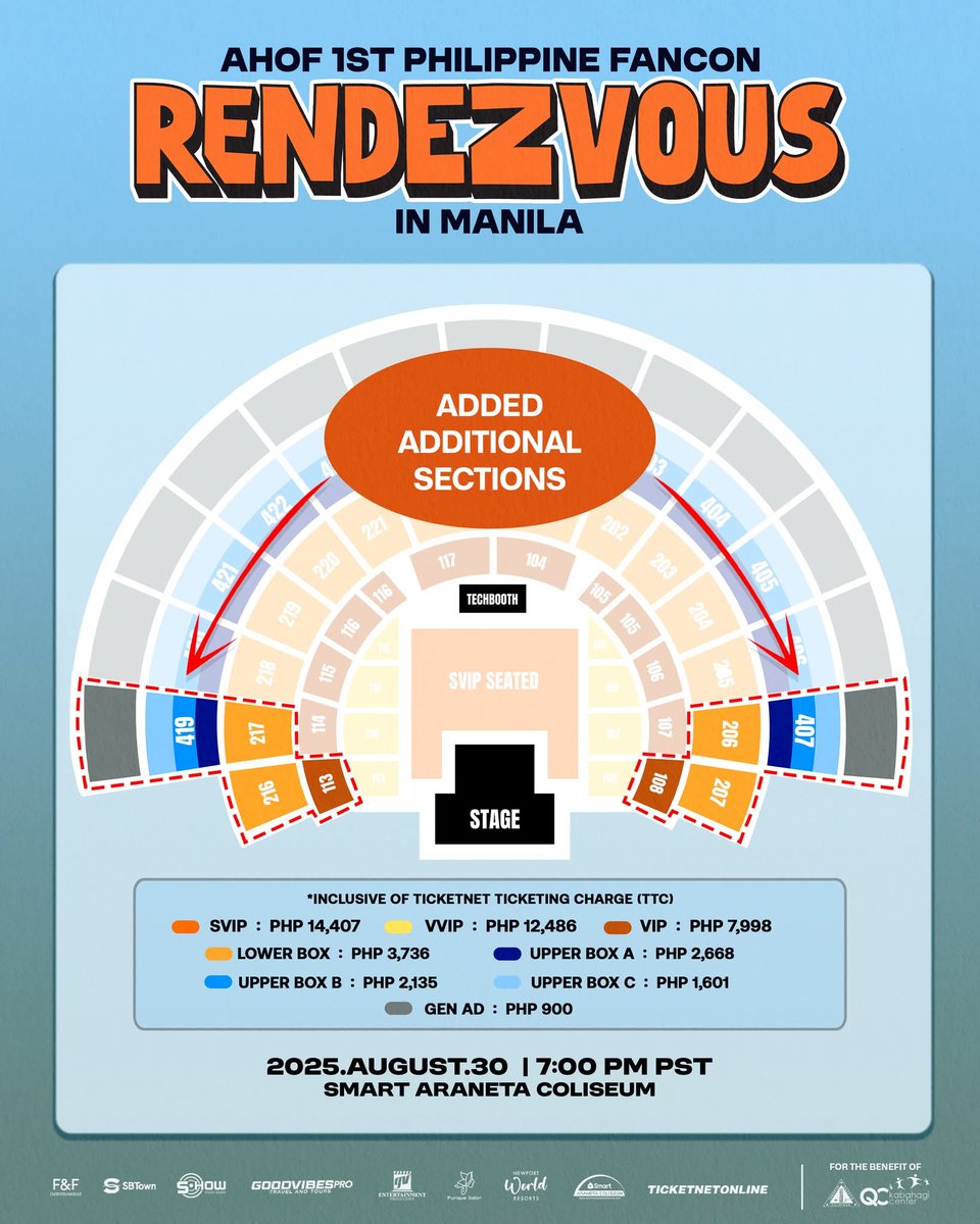 ahofworldwide's tweet photo. Nameless Fandom, are you ready? Due to high demand, additional seats have been added for AHOF 1st Philippines FANCON at the Smart Araneta Coliseum! Don’t miss your chance to be part of this historic night.

📅 Ticket Sale: August 17, 2025 – 12:00 PM PST

🖇 Ticket Link
https://t.co/rdDvn9VpJT

#AHOF #아홉