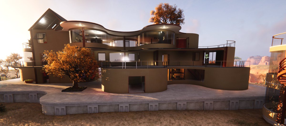 this is my new base in once human 😌

for now. i will probably get bored of it within 72hr. 

also the new update just got rid of load capacity for ceilings. AFTER i already worked the ugly beams into the design. 😡 so now i can't even remove them without messing something up. so