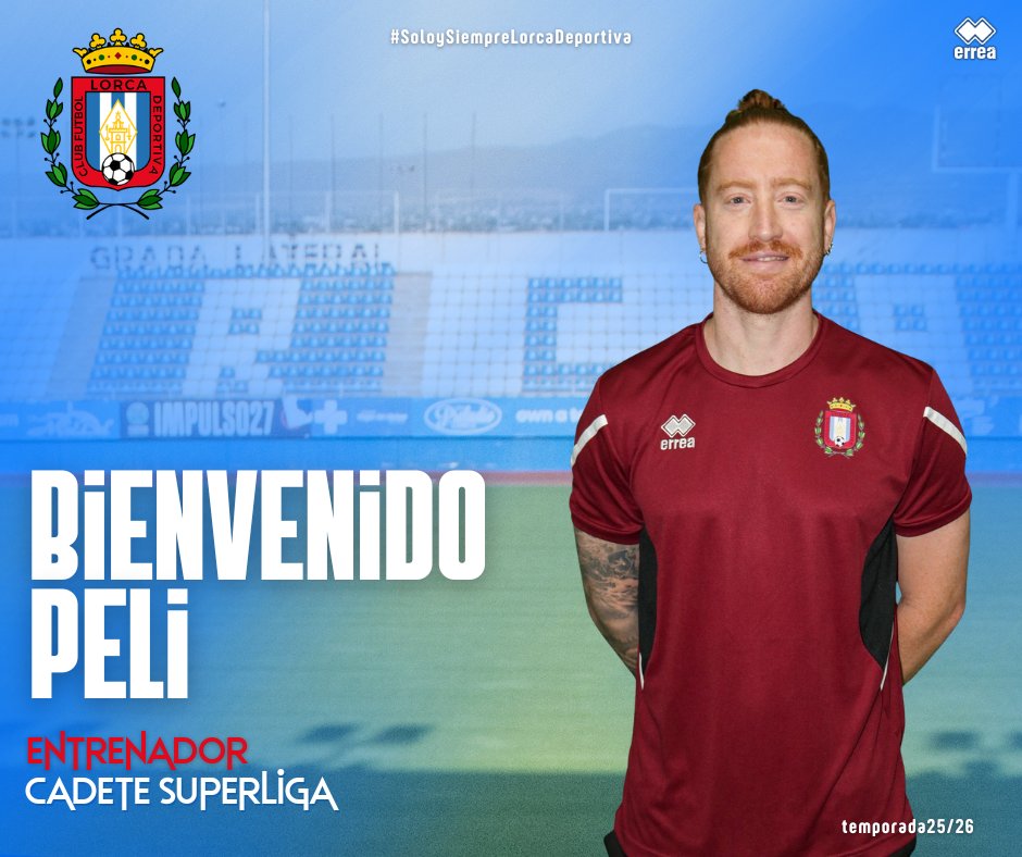 📣 FICHAJE
⚽ CADETE SUPERLIGA

Nuestro Coordinador de la cantera del #Lorca Deportiva, David Álvarez "Peli", también será entrenador del #CadeteSuperLiga. 

#BienvenidoPeli
#SoloySiempreLorcaDeportiva