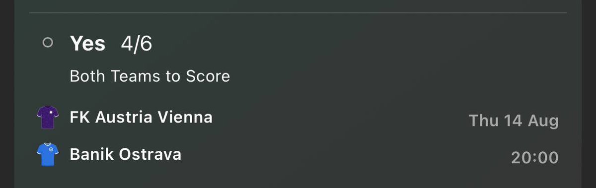 BET OF THE DAY✍️