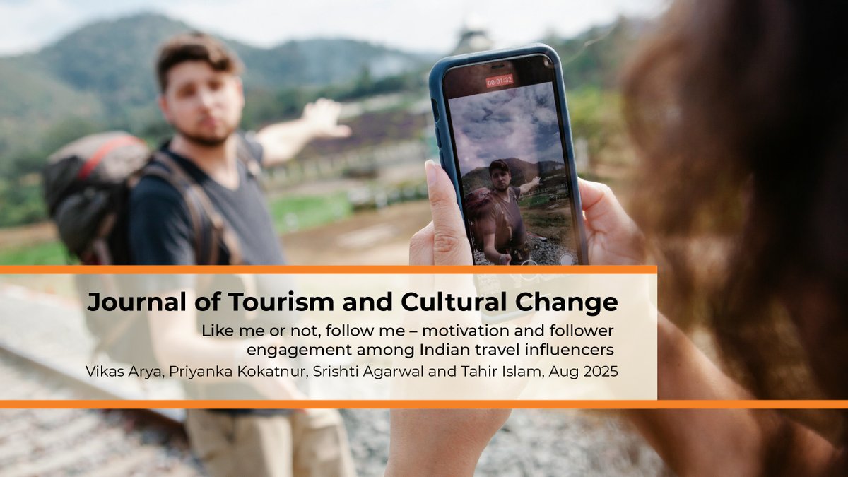 JofTCC's tweet photo. Check out our latest open-access article on the significant impact of social media on the tourism industry, exploring the phenomenon of travel influencers and examining followers’ engagement and perceived credibility, expertise, and attractiveness.
https://t.co/C8e3Q0Vimp https://t.co/BiwHeDZyqY