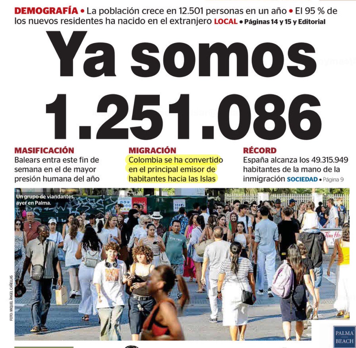 abennassar's tweet image. Immigració llatinoamericana i extrema dreta (II)

Mentre l&apos;extrema dreta espanyola crida a diari contra la immigració africana, calla totalment en quant a la immigració llatinoamericana. A les Illes Balears, el gruix més important d&apos;immigrants no ve d&apos;Àfrica, sinó del centre i…