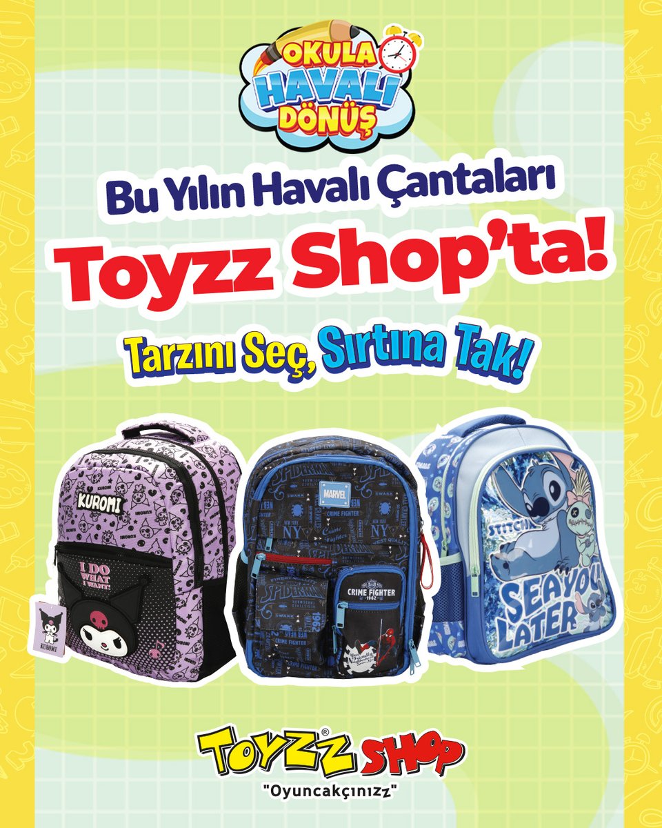 arenaparkavm's tweet photo. Bu yılın havalı çantaları #ArenaPark Toyzz Shop'ta. #ArenaParkAVM #toyzzshop #adresbelli @toyzzshop https://t.co/P7VQGbJKzI