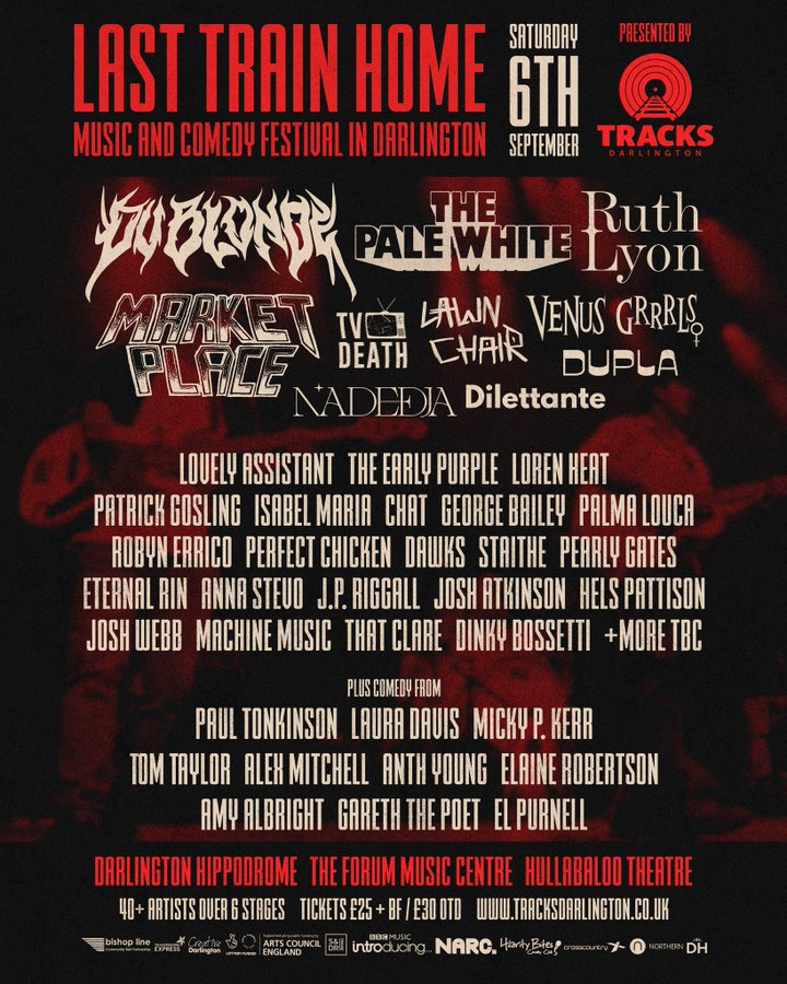 🚂 Get back on track with Last Train Home Festival 2025 on Saturday 6th September

🎶 As part of the all-day festival, we'll be hosting a comedy stage, featuring some of the finest from across the North East and beyond

🎟️ Tickets are priced at £25

ℹ️ tracksdarlington.co.uk/news/last-trai…