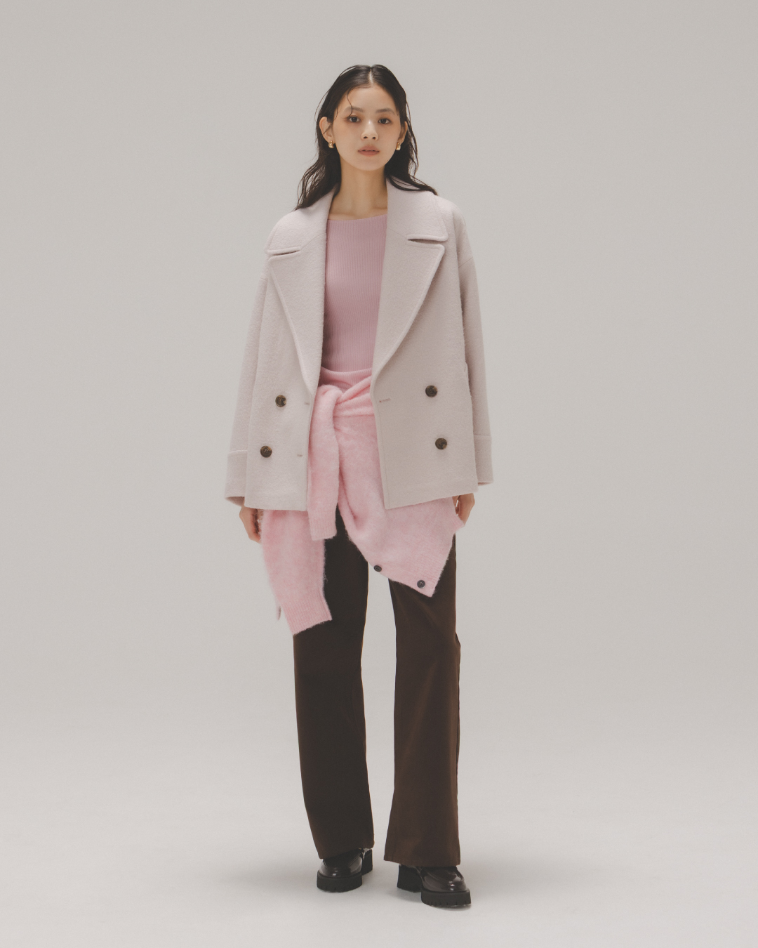 ナチュラルビューティーベーシック　FABRICA二重織モッサ 本革二つ折り財布(ナチュラルビューティー/NATURAL BEAUTY