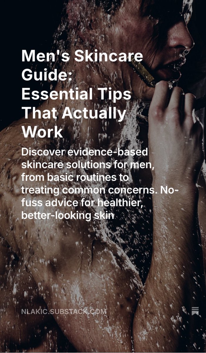 New post on my substack where I cover men’s skincare and grooming 

nlakic.substack.com/p/mens-skincar…