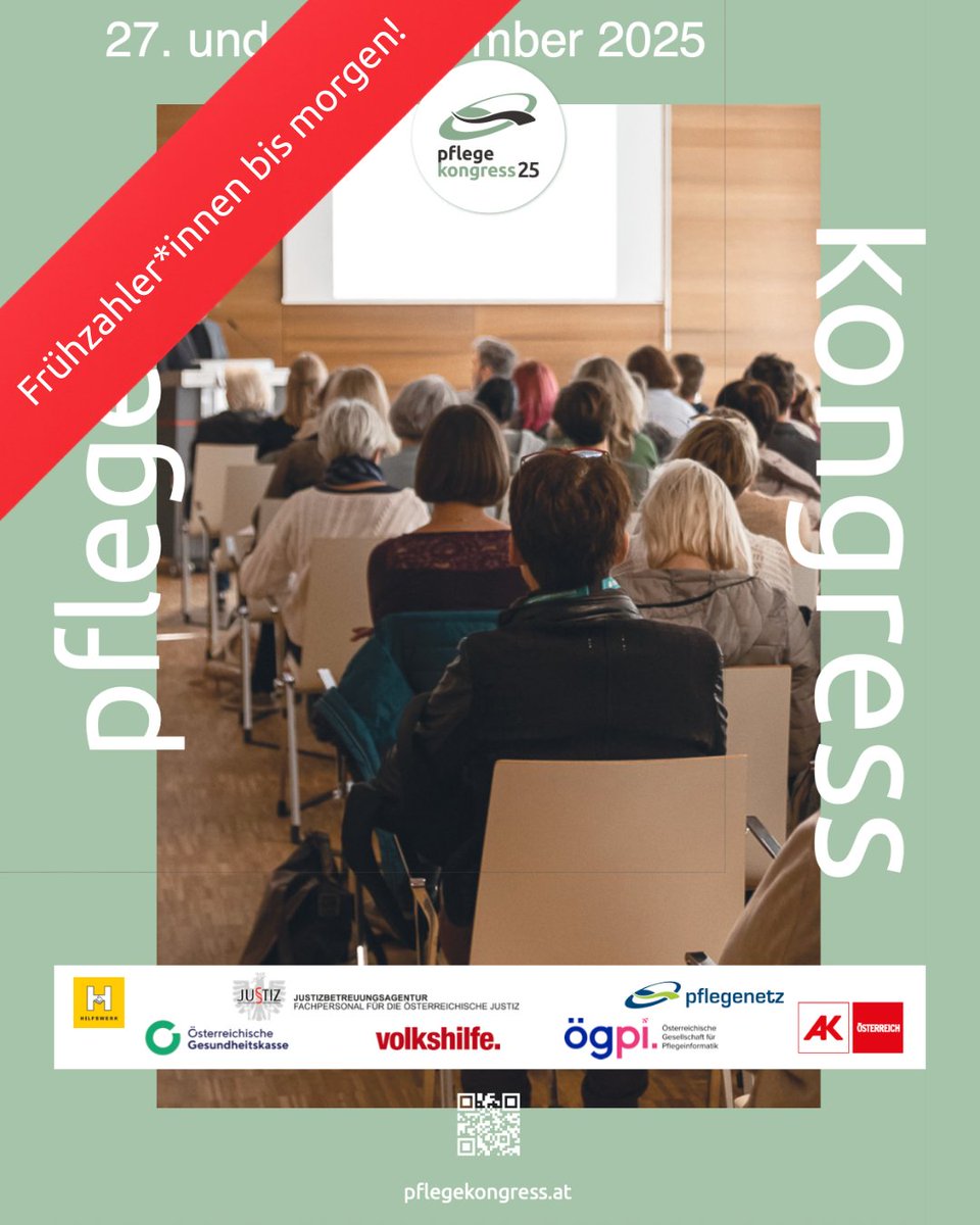 pflegenetz's tweet photo. ⚠️ Letzte Chance auf Tickets zum Frühzahler*innen-Preis! ⚠️

Nur noch bis zum 18. August (MORGEN!) gibt es Tickets für den pflegekongress25 zum vergünstigten Preis.

Alle weiteren Informationen finden Sie unter: https://t.co/fyfnhbQsBv
Wir freuen uns auf Sie! https://t.co/y6KmqSQ5Ys