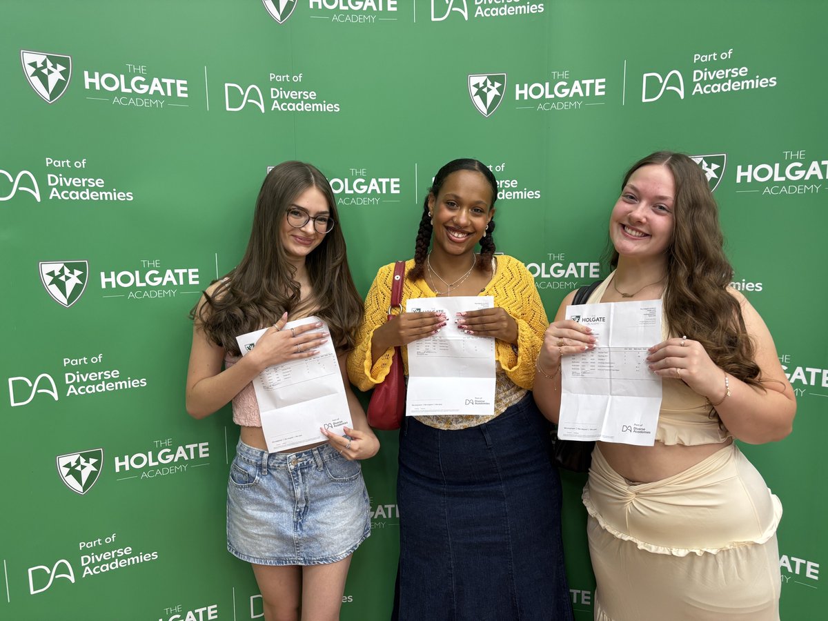 Congratulations to Mae, Leonie, and Holly, who have all been accepted onto university courses starting this September!🎉

Congratulations and good luck from all of us at Holgate! 😀