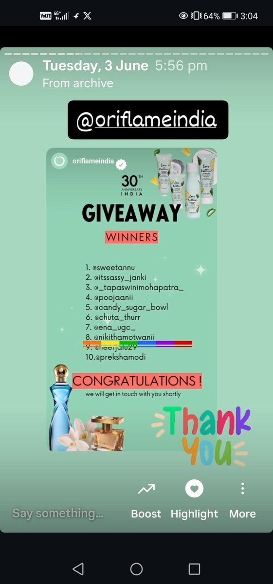MotwaniNikitha's tweet photo. @oriflameindia
I’m the winner of your contest, but despite sending multiple messages, I still haven’t received my gift. The lack of response is extremely frustrating. If you don’t have the budget or intention to send prizes, then why ? highly unprofessional and disappointing. https://t.co/3n3Dtn8qIj