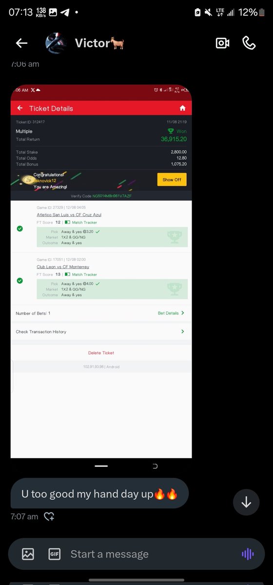 EsDeeTips's tweet photo. Results of last VIP Games 

Another VIP Game is  Available 

30 Odds 

₦4,000 for the game

DM @EsDeeTips https://t.co/obP4XZPsXF