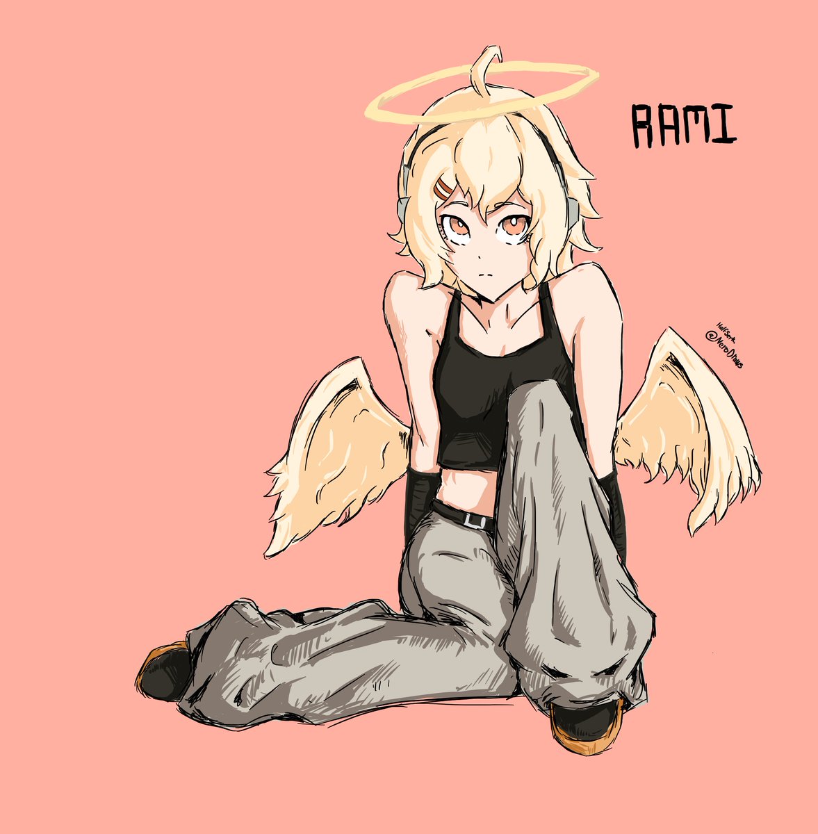 NeroDraws's tweet photo. @Gaako_illust i drew rami in my style :> https://t.co/ffr357WMJ1