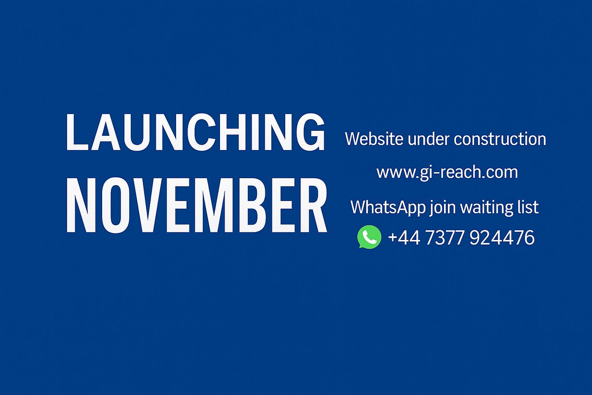 📢 GI REACH Update
We’re getting ready for our official launch in November 2025! 🚀

✅ Website under construction gi-reach.com
✅ Building systems for mentees, consultants &amp; team to work together
✅ Preparing our first waiting list for early members

#MedicalResearch