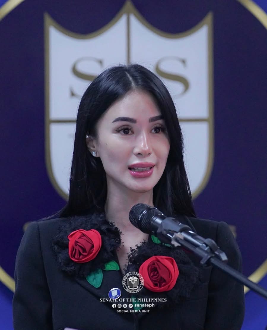 newswatchplusph's tweet photo. LOOK: Heart Evangelista has been reelected president of the Senate Spouses Foundation Inc., a nonprofit charity group.

She took her oath before her husband, Senate President Chiz Escudero, alongside the other officers.

Here’s the list of officers:

President: Heart Escudero 
Vice President: Nancy Dela Rosa
Secretary: Gladys Villanueva ⁩ 
Assistant Secretary: Erwin Genuino 
Treasurer: Maricel Tulfo 
Assistant Treasurer: Mark Lapid
Legal Counsel: Emmeline Villar 
PROs: Mariel Padilla⁩ and Ciara Sotto 

Committee and Advocacy Heads:
Local Government: Mayor Lani Cayetano
Women & Livelihood: Vanessa Era 
Health & Education: Timi Aquino 
Social and Public Services: Edna Marcoleta and Usec. Janella Ejercito-Estrada
Youth: Frankie Pangilinan
Executive Director: Kathryna Yu-Pimentel (appointed) | @eimorpsantos 

📸Senate