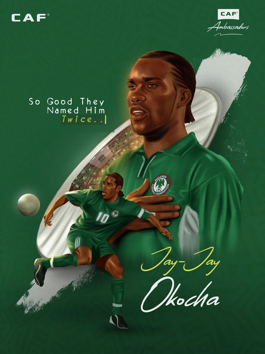 CAF_Online's tweet photo. A walking legacy. A name that echoes.

Celebrating the birthday of CAF Ambassador Jay-Jay Okocha! A true Nigerian legend. 🎂🇳🇬 https://t.co/luaSNWKVqN