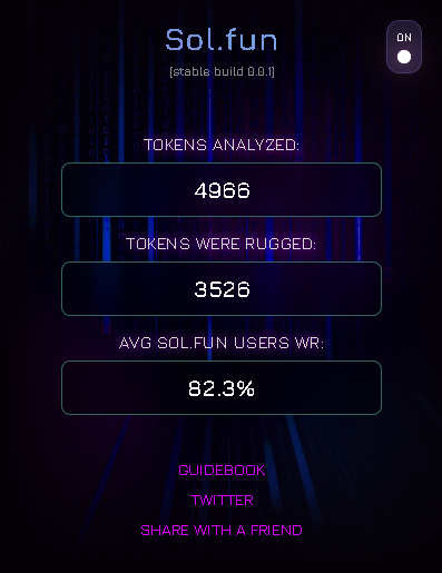 SolFun_xtension's tweet photo. SolFun - Extension for everyone who wants to Flip Memecoins on @pumpdotfun  with Safety and Accurate Analysis of $SOL tokens and how we predicted $TROLL pump...

THREAD 👇👇👇 https://t.co/pEDUXIctzh