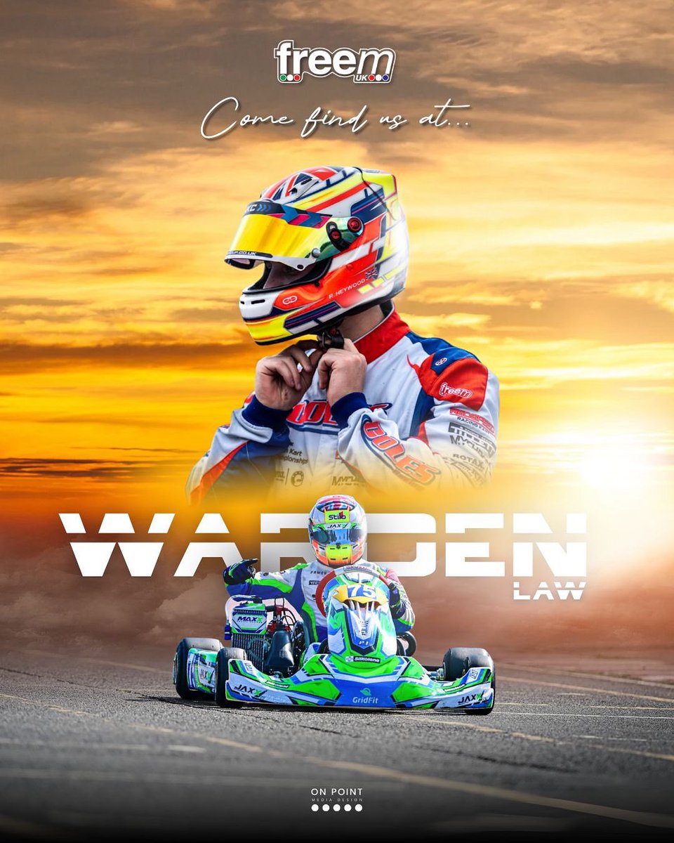 🏁 FreeM UK at Warden Law this Friday! 🏁

We’re heading to Warden Law this Friday for the UKC – come see us trackside!

Whether you need racewear, gloves, boots, or just want to chat about all things karting, we’ve got you covered.

📍 Warden Law Kart Club
📅 Friday – UKC