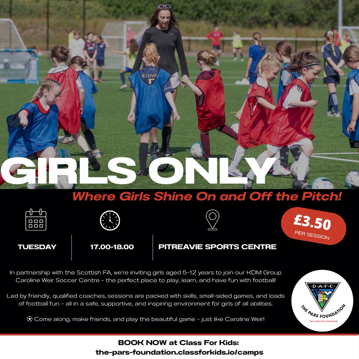 WEEKLY ⚽️ CLASSES
Starting on 23rd / 24th August our weekly coaching programme will begin for the next school term ahead.
We have a variety of classes for all abilities &amp; ages from 18mnths &amp; above
View our full programme below &amp; register for a class today.
the-pars-foundation.classforkids.io