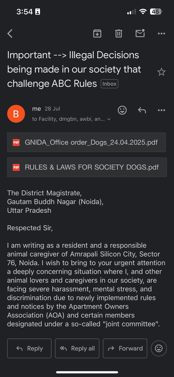 bubbinpyjamaz's tweet photo. @ASCAOAPH1 @noida_authority @CeoNoida This is a small display of how AOA treats dogs in our society. https://t.co/56U4sHepBF