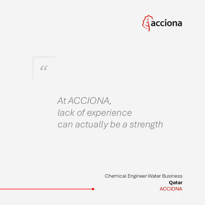 People | ACCIONA (@accionacareers) on Twitter photo “At <a href="/ACCIONA_EN/">ACCIONA (English)</a>, lack of experience can actually be a strength”
Amal Khalid, a chemical engineer in Qatar, overcame cultural and professional hurdles to become a process controller. A story about the power of opportunity 👉 bit.ly/4l674ry
#PeopleACCIONA #ACCIONAteam “At <a href="/ACCIONA_EN/">ACCIONA (English)</a>, lack of experience can actually be a strength”
Amal Khalid, a chemical engineer in Qatar, overcame cultural and professional hurdles to become a process controller. A story about the power of opportunity 👉 bit.ly/4l674ry
#PeopleACCIONA #ACCIONAteam