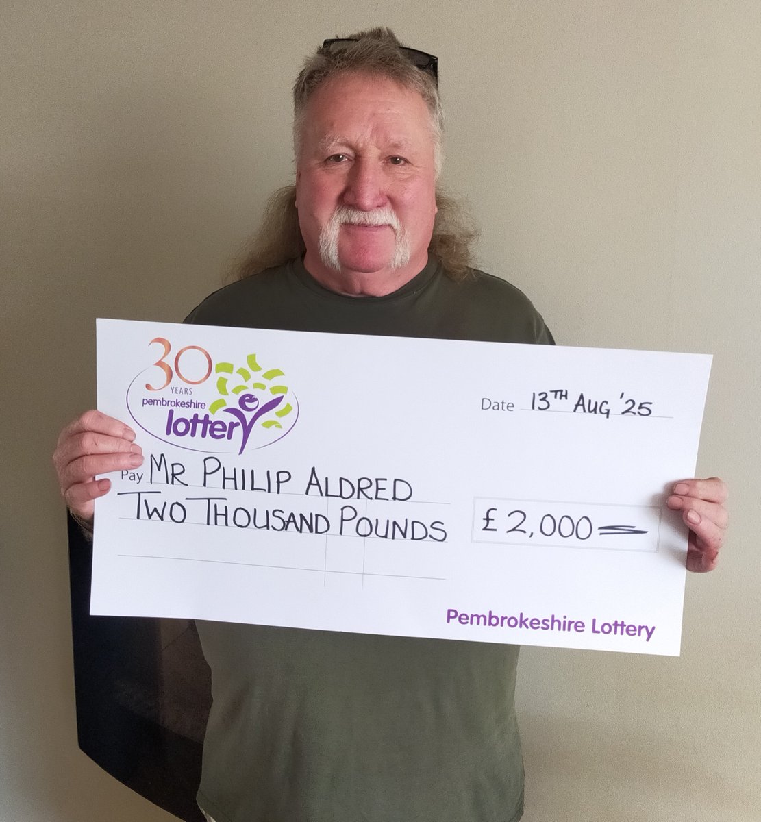 Meet  yesterday's winner, Philip Aldred from Milford Haven. Philip hadn't had  a chance to decide what to do with his winnings when we met, but won't  it be nice deciding!