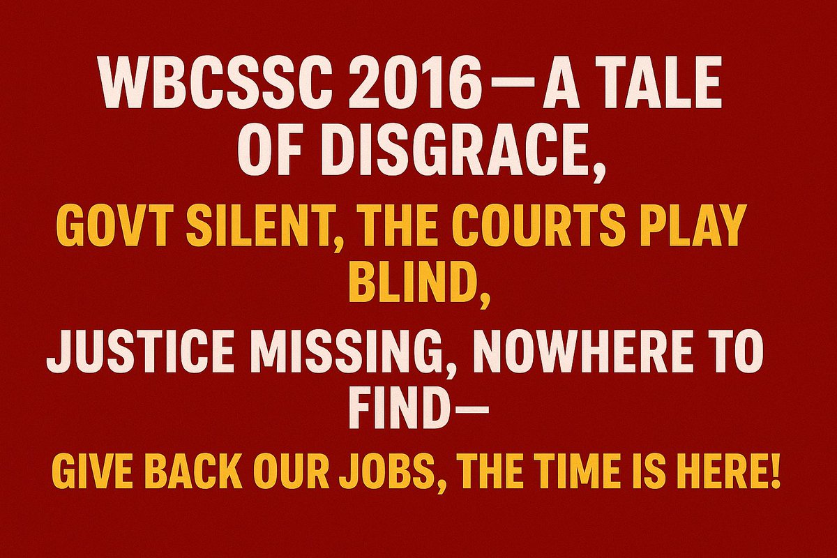 MyselfSUB's tweet photo. #SaveUntaintedTeachersWbssc2016 
In the WBCSSC 2016 recruitment scam, if those who are innocent and free of corruption, disguise themselves as dogs and then appeal to the Supreme Court for justice, can they hope for a larger, neutral bench to be formed and hear the case—or for justice through a review?

(Reports-links: 
1. https://t.co/5tMlrRq7we
2. https://t.co/jDsyrtu3PE

3. https://t.co/KZzXE7wJqe
4. https://t.co/2PRjKDz1jy
5. https://t.co/ALVfVUD7YD
6. https://t.co/PUU1Tzm3TT). 

#WBCSSC2016Scam #StrayDogs 
#InstitutionalCorruption #DirtyPoliticsEverywhere 
#JusticeDenied 
#JusticeDelayed #JusticeForInnocents
#JusticeForTeachingAndNonTeachingStaff #BulldozerJudgement #JudicialAccountability #UrgentReview #ShameOnJudiciary #DemocracyDestroyed #HealthcareDestroyed #EducationDestroyed #UnemploymentSucks 
#WestBengal #India 

@indSupremeCourt @ndtv @timesofindia @IndianExpress @aajtak @ZeeNews @LiveLawIndia @LawChakra @rashtrapatibhvn @ShayarImran @RahulGandhi @UNHumanRights @UNESCO @abpanandatv @ABPNews @BBCHindi @cnnbrk @MLJ_GoI @the_hindu @htTweets @TheStatesmanLtd @PMOIndia @MamataOfficial @RahulGandhi @raghav_chadha @BeingSalmanKhan @ThePrintIndia @TheQuint @thewire_in @TheLallantop @MagadhGuru @AmitShah @India_NHRC @EduMinOfIndia @calcuttabench @CalcuttaBar @barcouncilindia @AajTakBangla @BikashranjanBh4 @SuvenduWB @IITKanpur @iitbombay @iitmadras @iitdelhi @IITGuwahati @ReutersAsia @MyAnandaBazar @barandbench @INCIndia @BJP4India