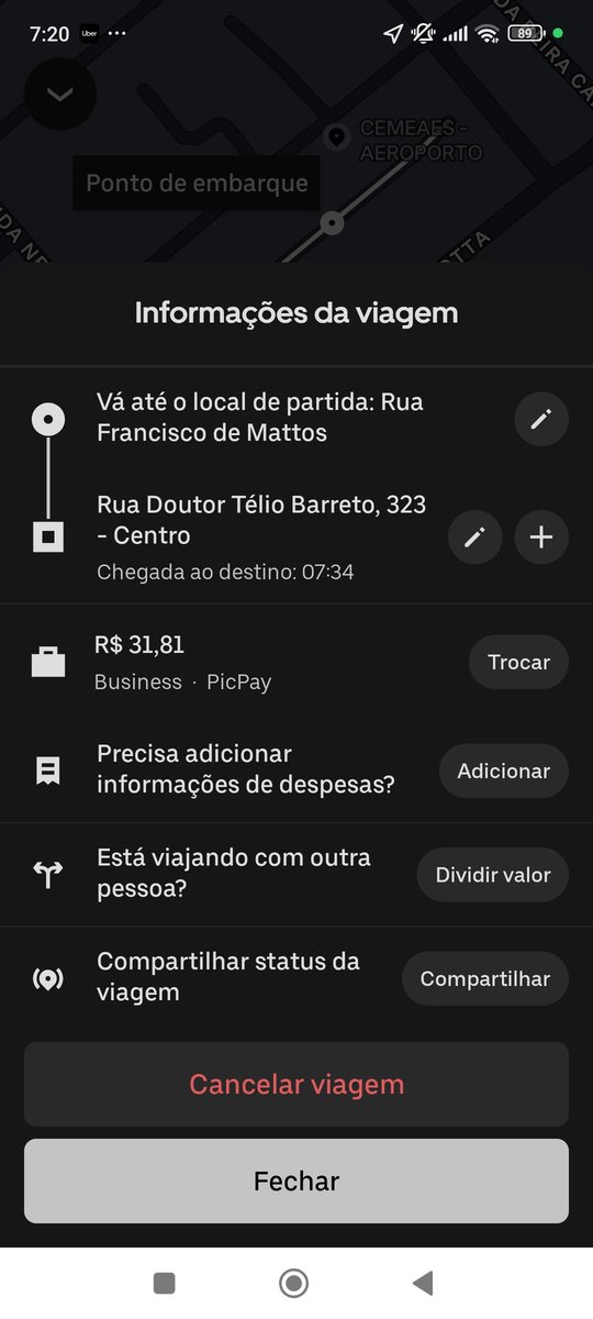 ErikahPitty's tweet photo. A @Uber_Brasil tá cada dia pior, infelizmente,eu sou assinante da Uber one,e mesmo assim demora muito, agora mesmo pedi uma viagem e foi rápida,mas o preço duplicou, É pra facilitar ou tirar todo meu dinheiro? Uma viagem geralmente da entre15,16 Reais,de quase 32. Um absurdo isso https://t.co/QjDDNsUFBh