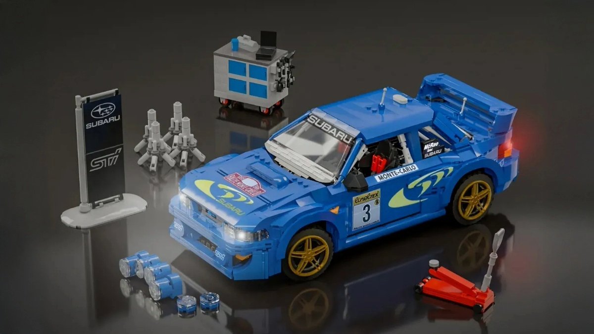 prodrive's tweet image. We’ve seen Prodrive’s engineering excellence captured in @LEGO_Group before, There's an official set including the Aston Martin Vantage GT3 and fan-created versions of the Prodrive Hunter. 

But now, LEGO creator Tomáš Letenay, aka TOMOELL, has recreated Colin McRae’s Subaru…
