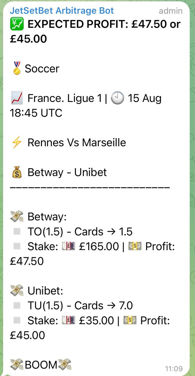 jetsetarbitrage's tweet photo. 💹 EXPECTED PROFIT: £47.50 or £45.00
#betting #arbitragebetting #bettingtips #sportsbetting #valuebetting #surebets #riskfreebetting #sidehustle #passiveincome #profit https://t.co/91uewsrNM1