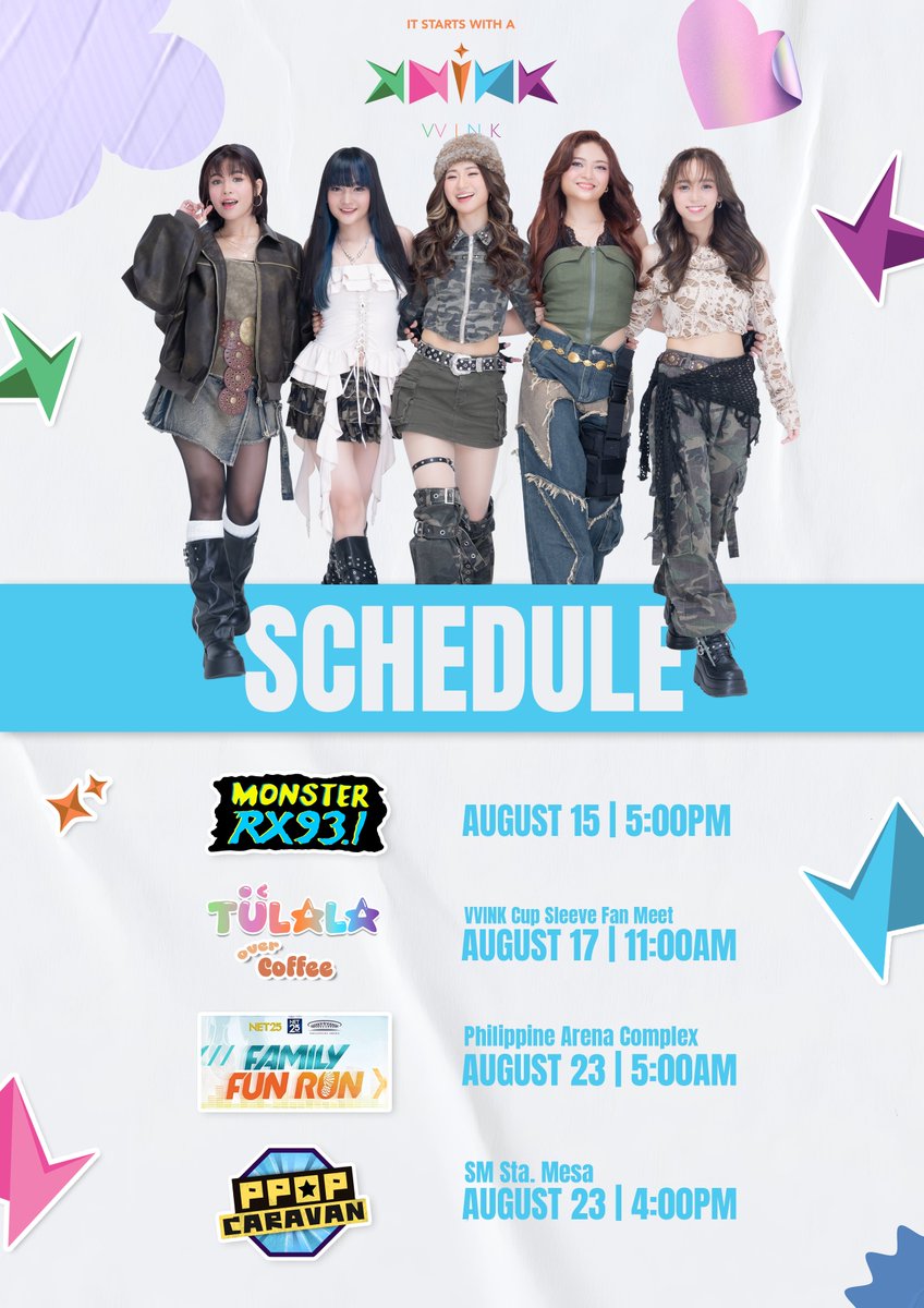 HAIII VVINKIES! 🫶🏻
Here’s what we’ve got lined up for this month!
Mark your calendars and let’s make August extra special ✨💖

#VVINK #VVINK_Tulala #VVINKIES #FlipMusicRecords