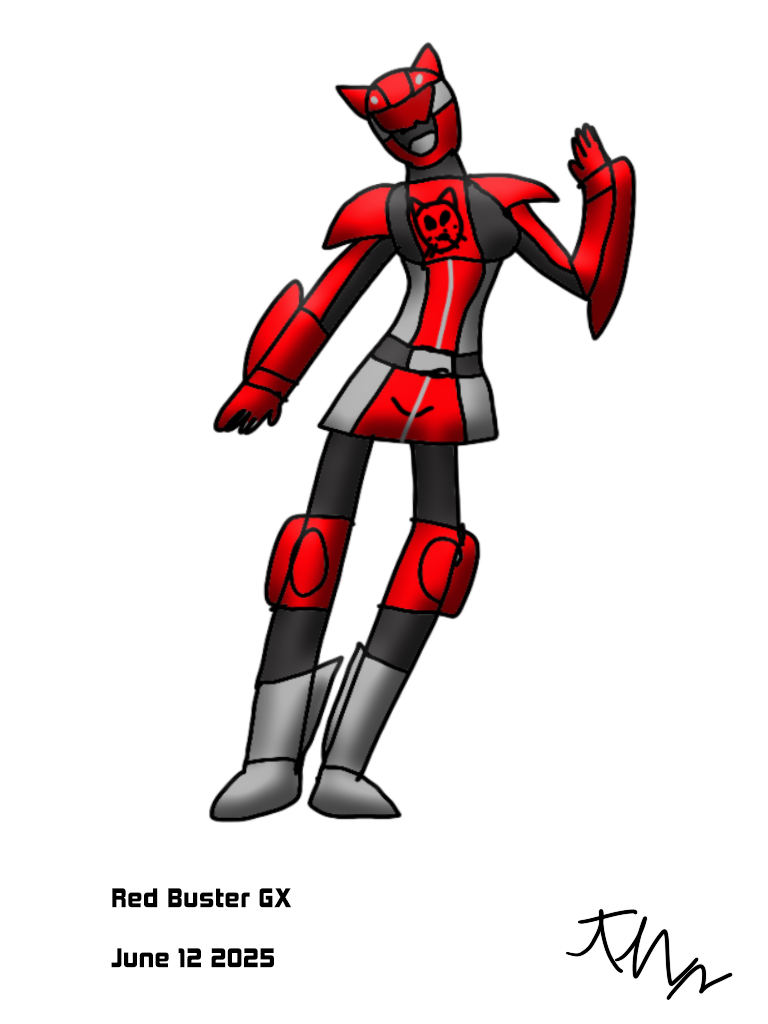 Thomasl964's tweet photo. Red Buster GX artwork 3 #artwork #drawings #characterart #crossover #supersentai #yugiohgx #alexisrhodes #redbuster #gobusters #beastmorphers #digitalart #digitalpainting #conceptart #art #tokusatsu #oc #originalcharacter https://t.co/ZfQUDrvraw