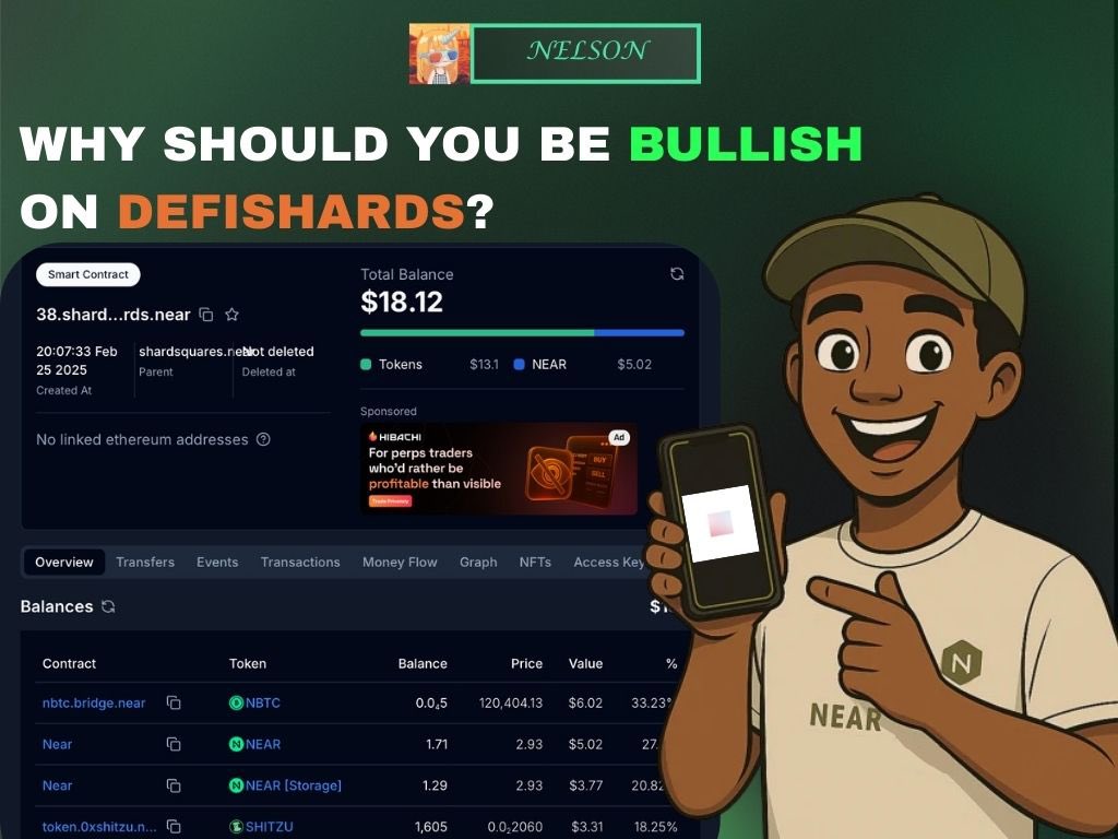 Nelson™ (@_kuti_nelson) on Twitter photo There's been a lot of hype around <a href="/DeFiShardsxyz/">DeFiShards (Jpeg/acc)</a> lately
everyone is trying to get whitelisted for their upcoming NFT launch.
But why are NEARians so bullish on an NFT?🤷🏾♂️
Well, the answer is this:
DefiShards is more than an NFT;
it is a vault, a store of value. It does There's been a lot of hype around <a href="/DeFiShardsxyz/">DeFiShards (Jpeg/acc)</a> lately
everyone is trying to get whitelisted for their upcoming NFT launch.
But why are NEARians so bullish on an NFT?🤷🏾♂️
Well, the answer is this:
DefiShards is more than an NFT;
it is a vault, a store of value. It does