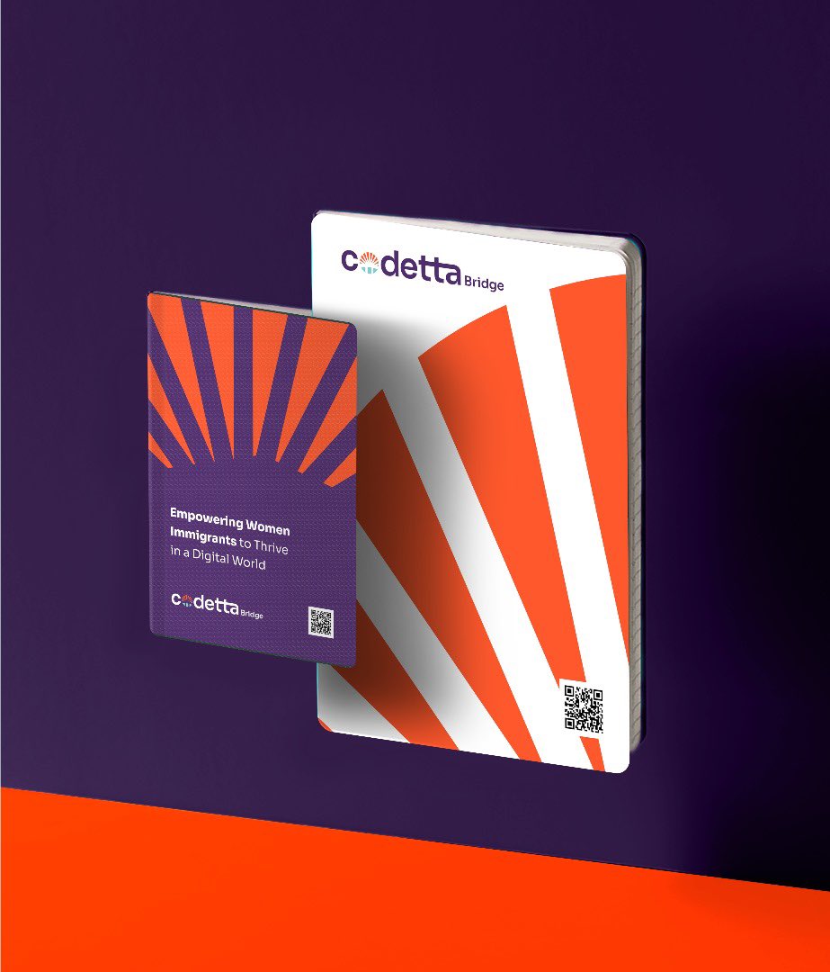 3RIVEON's tweet image. Brand identity project I worked on for Codetta Bridge a transformative initiative dedicated to empowering migrant women through technology, creativity, and connection.
#3riveon #designstudio #logo #branding #brand