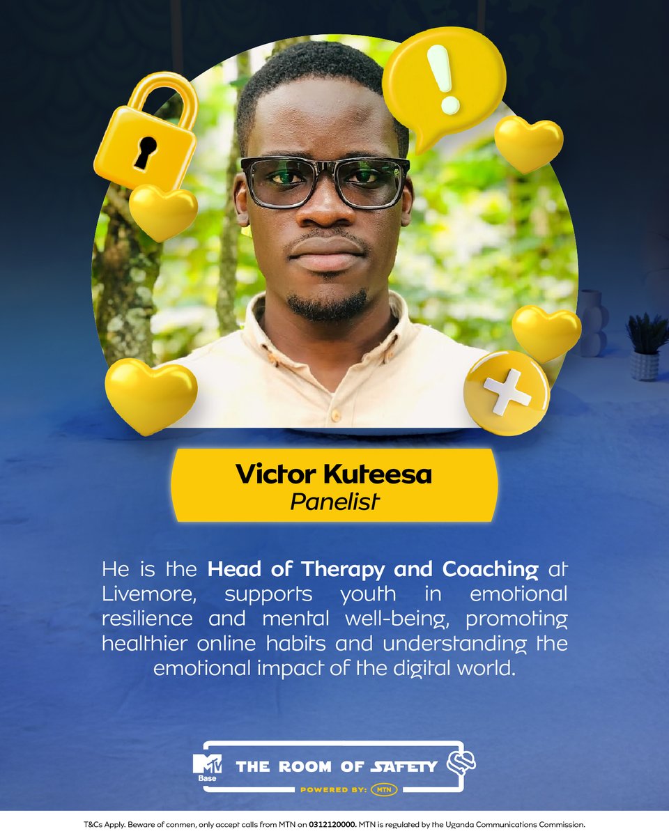 MTN Uganda (@mtnug) on Twitter photo .<a href="/KuteesaV/">Kuteesa Victor</a> joins the #RoomOfSafety X Space tonight to talk about 'Why Internet Safety Matters' at 7PM today. Let’s make the internet safer for children... together. mtn.com/child-online-p…
#HelpChildrenBeChildren #ClickWithCourage #MTNOnlineSafety #YouthOnlineSafety .<a href="/KuteesaV/">Kuteesa Victor</a> joins the #RoomOfSafety X Space tonight to talk about 'Why Internet Safety Matters' at 7PM today. Let’s make the internet safer for children... together. mtn.com/child-online-p…
#HelpChildrenBeChildren #ClickWithCourage #MTNOnlineSafety #YouthOnlineSafety
