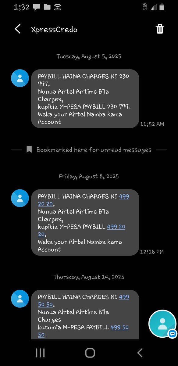 bismaake's tweet photo. @Safaricom_Care jambo I bought airtel airtime from mpesa using paybill 230777 but I have not received airtime yet 3 days plus now https://t.co/itnBoJrIhj
