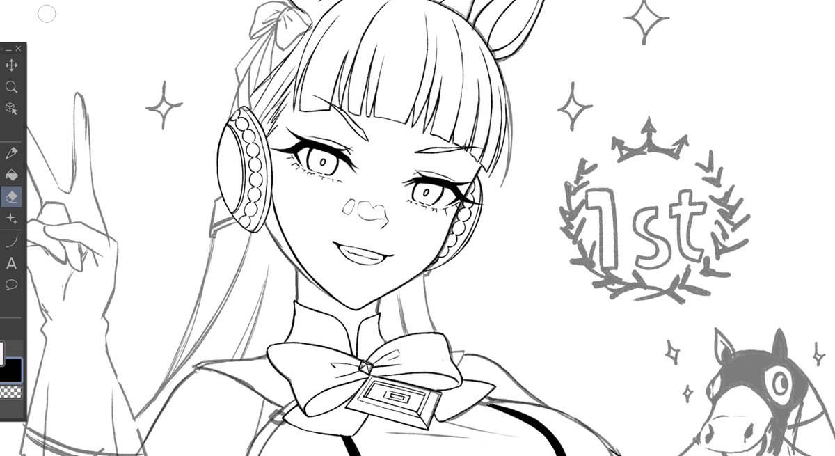 Gold Ship WIP ✍️🐴🤍