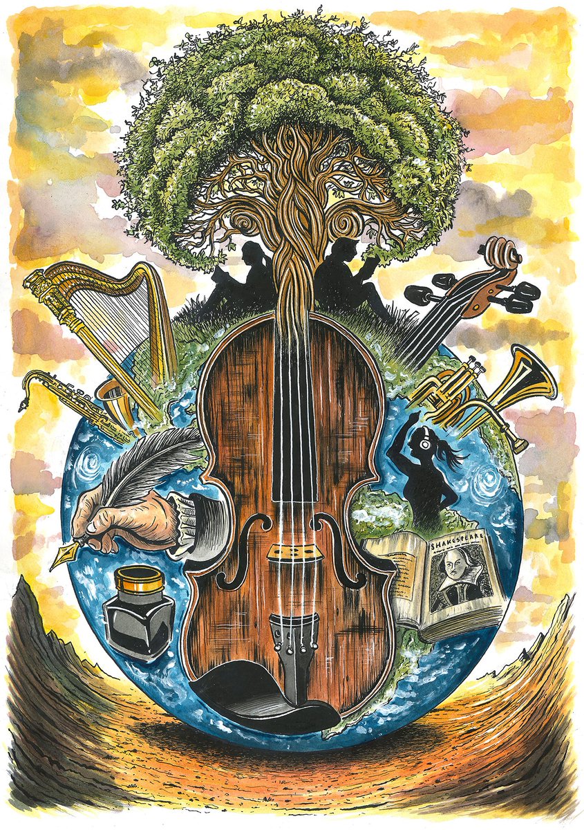 GraemeBandeira's tweet photo. So following on from the @HarrogateFest summer schedule brochure cover I've been commissioned to do the @Raworths literature festival brochure cover. It's done but not public yet 👍 @HarrogateFest are such an amazing team to work for with so many incredible events! Get involved! https://t.co/RTvZIz2O3m