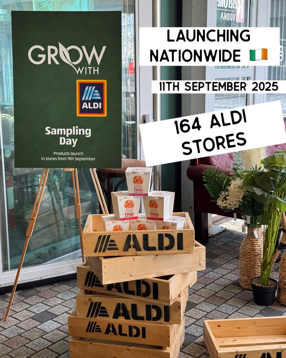 We’re delighted to announce that our client <a href="/WhooshColeraine/">Whoosh</a> will be launching their tasty Thai Red Curry &amp; Thai Tom Yum Rice Noodle Pots in all 164 <a href="/Aldi_Ireland/">Aldi Ireland</a> stores ! 🌶🍜 

These flavour-packed pots will be hitting shelves on Thursday11th September – don’t miss out!