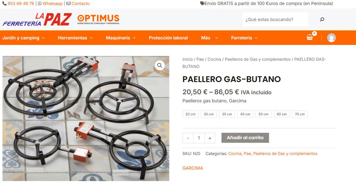 LaOptimus's tweet photo. ➡En Optimus Ferretería la Paz de Linares y en su web (https://t.co/1WhyAPoyx5), ponemos a tú disposición la gran variedad de paelleros y paelleras de Garcima. 
https://t.co/UKV4CXbUEZ
https://t.co/4fVlOB1ej8 https://t.co/RdRrSvr0ja