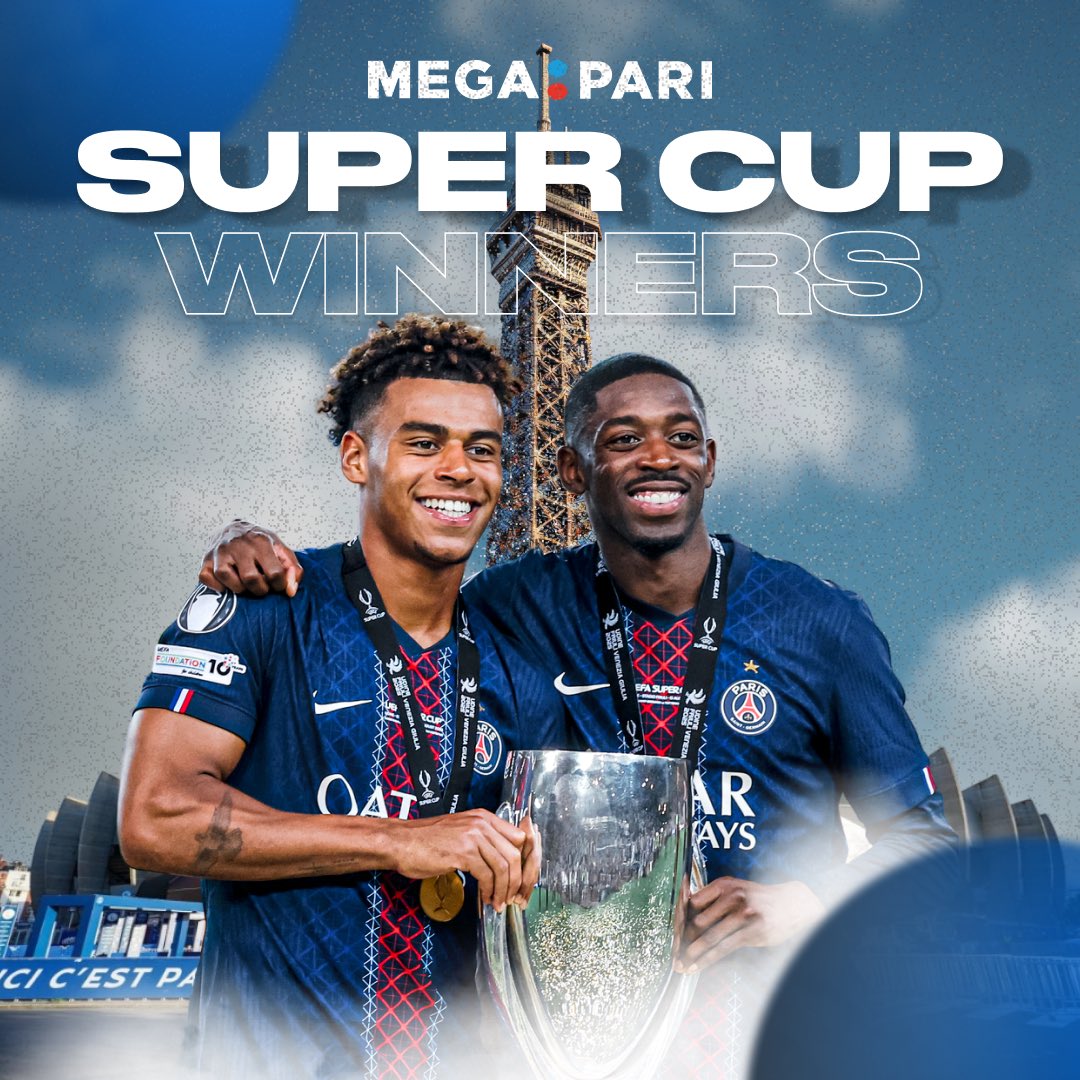 Megapari (@megapari_world) on Twitter photo PSG โ UEFA SUPER CUP WINNERS ๐๐ซ๐ท
Final match was pure rollercoaster:
โก๏ธ Spurs were 2-0 up until the 85th minute
โก๏ธ PSG scored twice in last 10 minutes
โก๏ธ Spurs missed two penalties in a row after leading in the shoot-out
โก๏ธ PSG grabbed the title
Thatโs why we love football! PSG โ UEFA SUPER CUP WINNERS ๐๐ซ๐ท
Final match was pure rollercoaster:
โก๏ธ Spurs were 2-0 up until the 85th minute
โก๏ธ PSG scored twice in last 10 minutes
โก๏ธ Spurs missed two penalties in a row after leading in the shoot-out
โก๏ธ PSG grabbed the title
Thatโs why we love football!