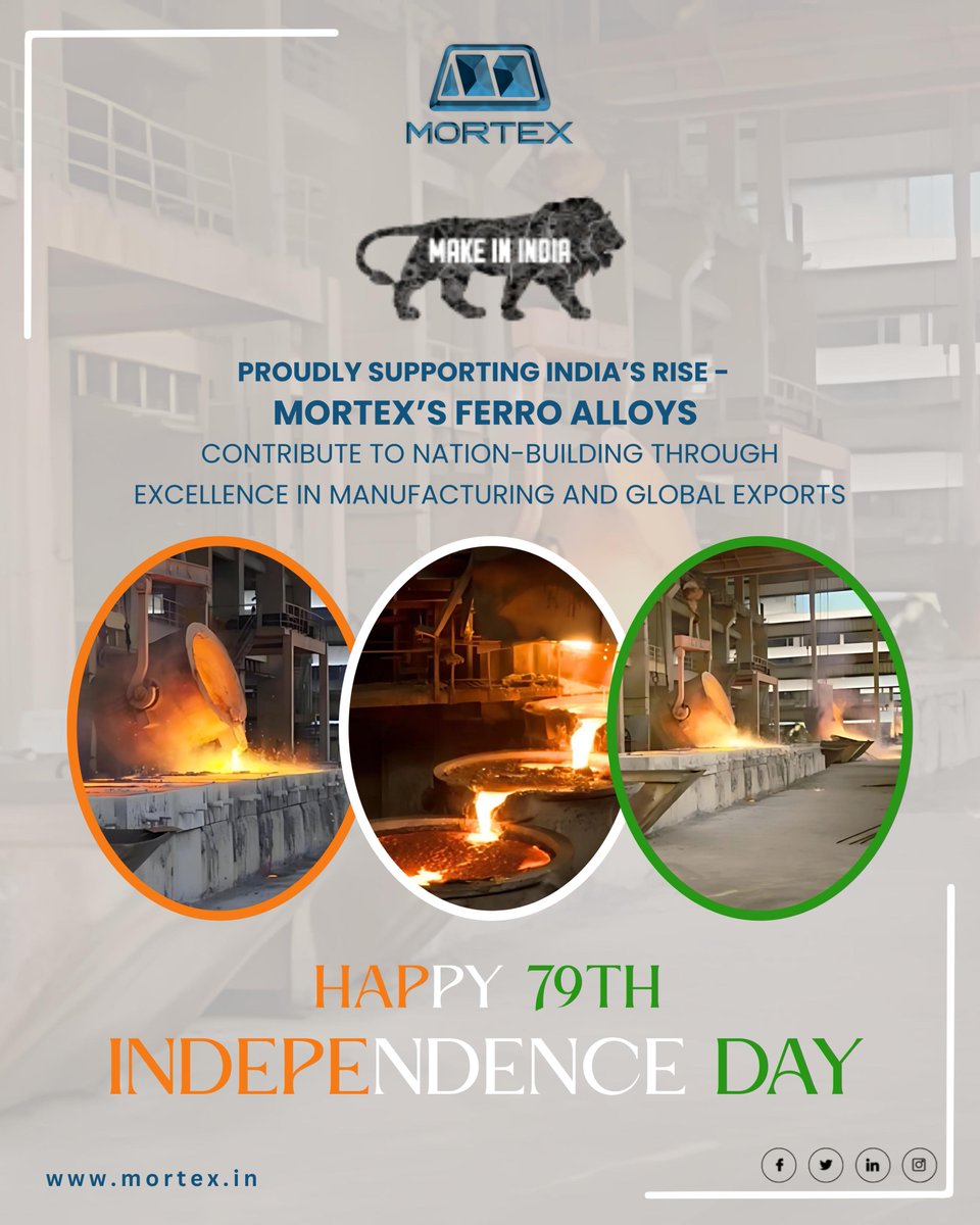 MortexIndia's tweet image. We are proud to support India’s rise with our contribution.
Team Mortex wishes you a happy Independence Day.

#mortexgroup #IndependenceDay #IndependenceDay2025 #MakeInIndia