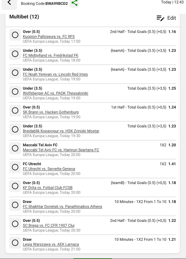 🔥 Play This Ticket on Betway! ⚽⚽⚽
📥 Registration Link: bit.ly/SignupcodeFEFE

🎁 Get Bonus: Up to 💰 K1000 Welcome Sports Bonus
📌 Booking Code: BWA99BCD2
👉 Follow My Bet: betway.co.zm/?bookingCode=B…

🧠 Use Promo Code: FEFE to receive a 🎉 50% First Deposit Match!