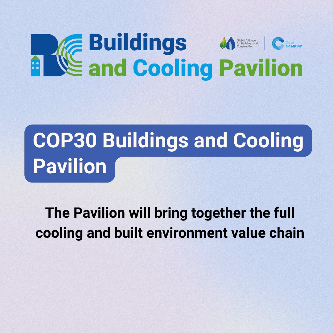 Cool Coalition (@actoncooling) on Twitter photo At #COP30, <a href="/UNEP/">UN Environment Programme</a> #CoolCoalition & <a href="/Join_GlobalABC/">Global Alliance for Buildings and Construction</a> are co-hosting the Buildings and Cooling Pavilion.
Find out more here: lnkd.in/dhHr4VMe
Whether your COP30 plans are confirmed or still in the works, we’d love to connect! Fill out this form: lnkd.in/gCTG4qqh At #COP30, <a href="/UNEP/">UN Environment Programme</a> #CoolCoalition & <a href="/Join_GlobalABC/">Global Alliance for Buildings and Construction</a> are co-hosting the Buildings and Cooling Pavilion.
Find out more here: lnkd.in/dhHr4VMe
Whether your COP30 plans are confirmed or still in the works, we’d love to connect! Fill out this form: lnkd.in/gCTG4qqh